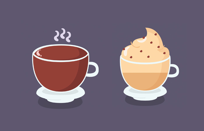 coffee vs latte
