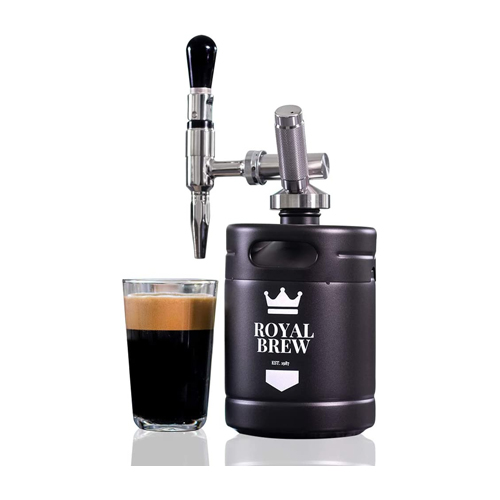 nitro cold brew at home - royal brew mini keg